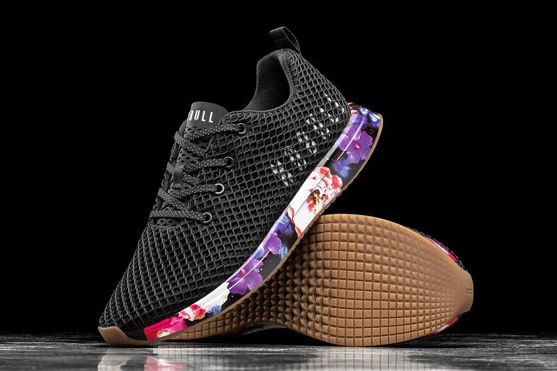 Nobull Space Floral Mesh Runner Men's Running Shoes Black | USA R1034V